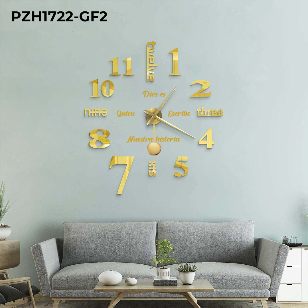 RP-PZH1722-F2 RELOJ PARED+FRASE HISTORIA